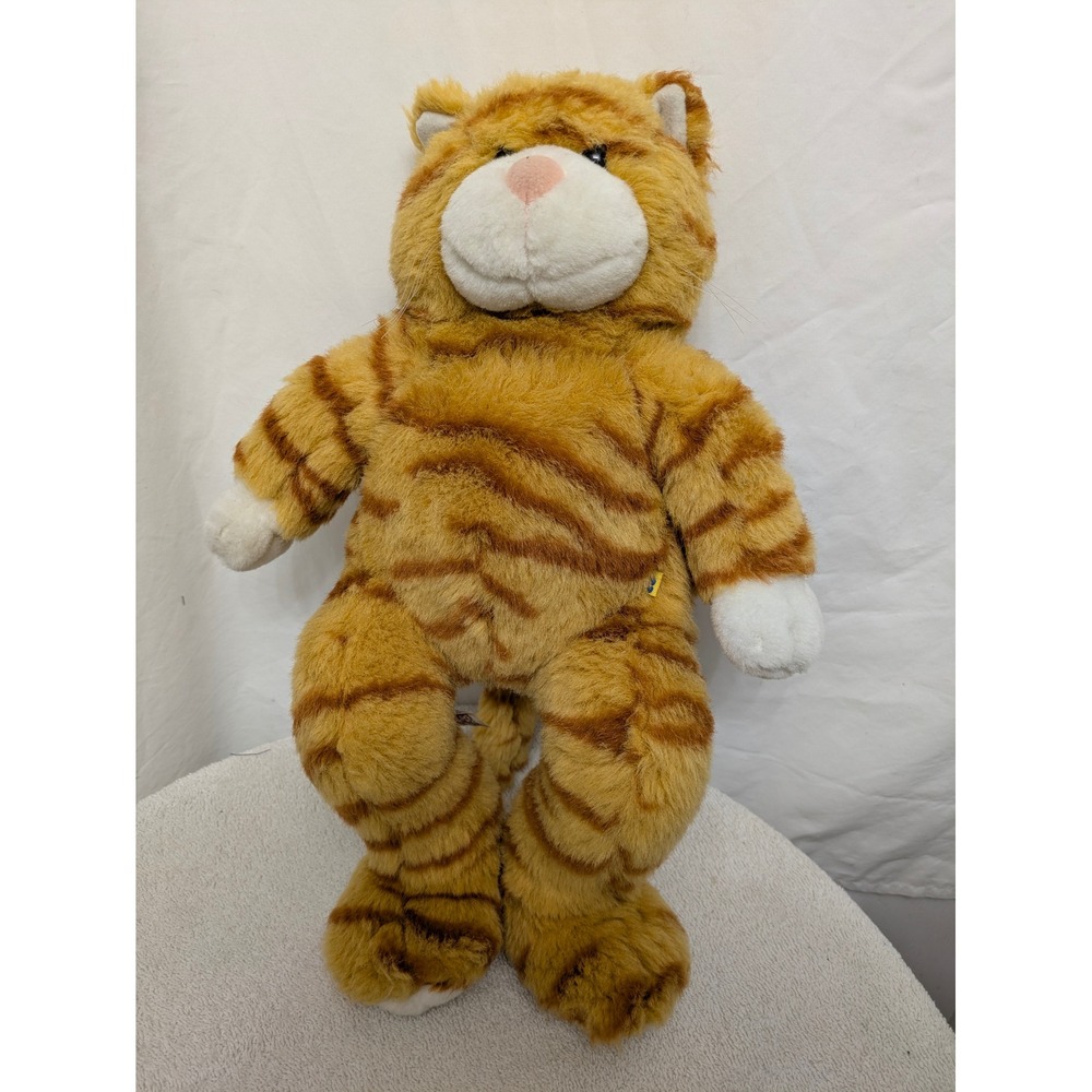 Vintage 1997 Build-A-Bear Workshop Orange Tabby Cat Striped Plush Kitty